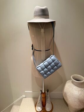 Bottega Veneta Light Blue Padded Cassette Crossbody Bag